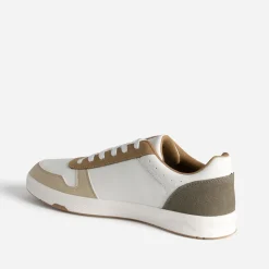 Eram Baskets/Tennis^Tennis blanche, , camel et kaki BEIGE