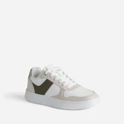 Eram Baskets^Tennis he, beige et kaki BLANC