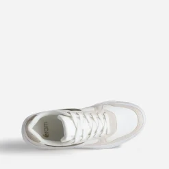Eram Baskets^Tennis he, beige et kaki BLANC