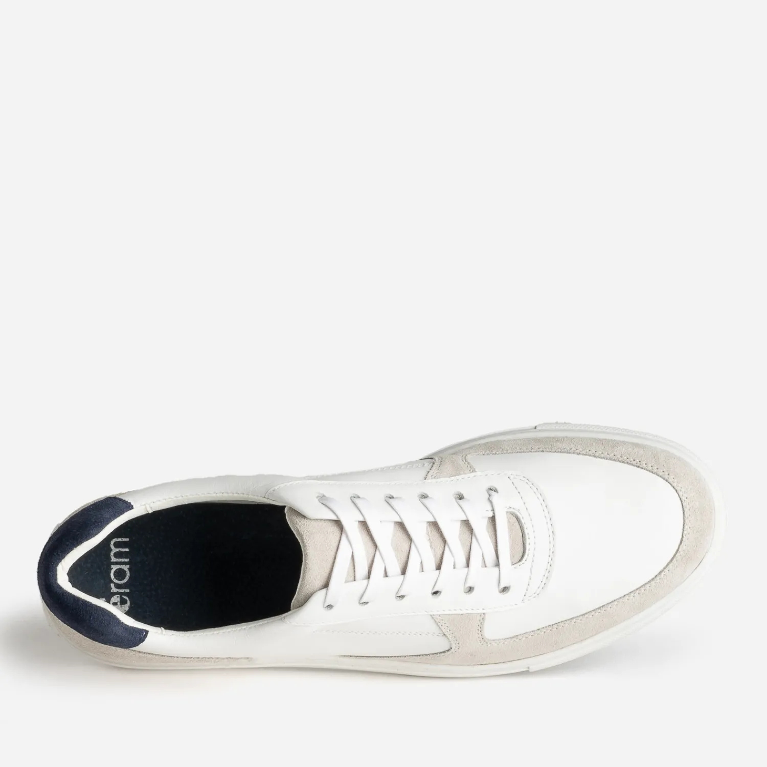Eram Baskets/Tennis^Tennis he cuir, grise, marine BLANC