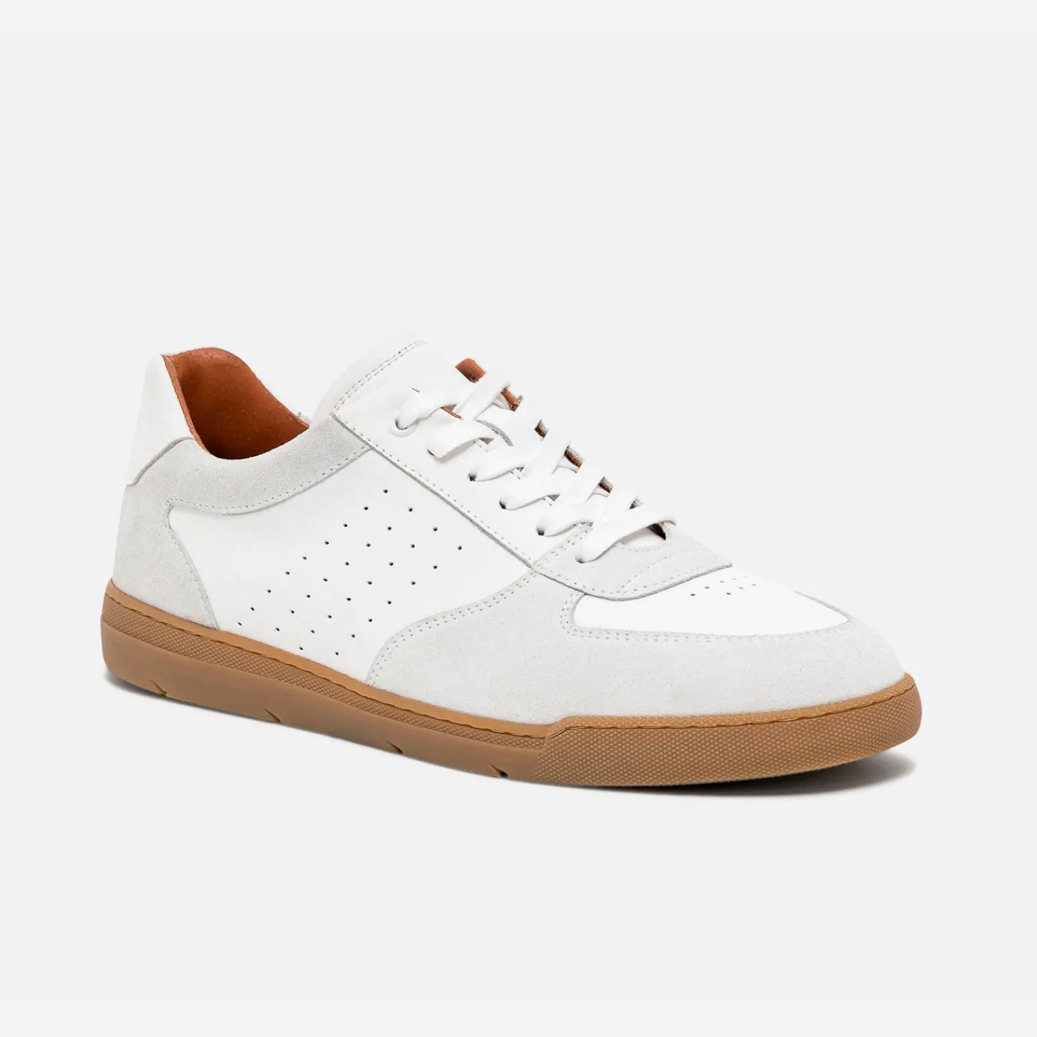 Eram Baskets/Tennis^Tennis he en cuir détails gris clair BLANC