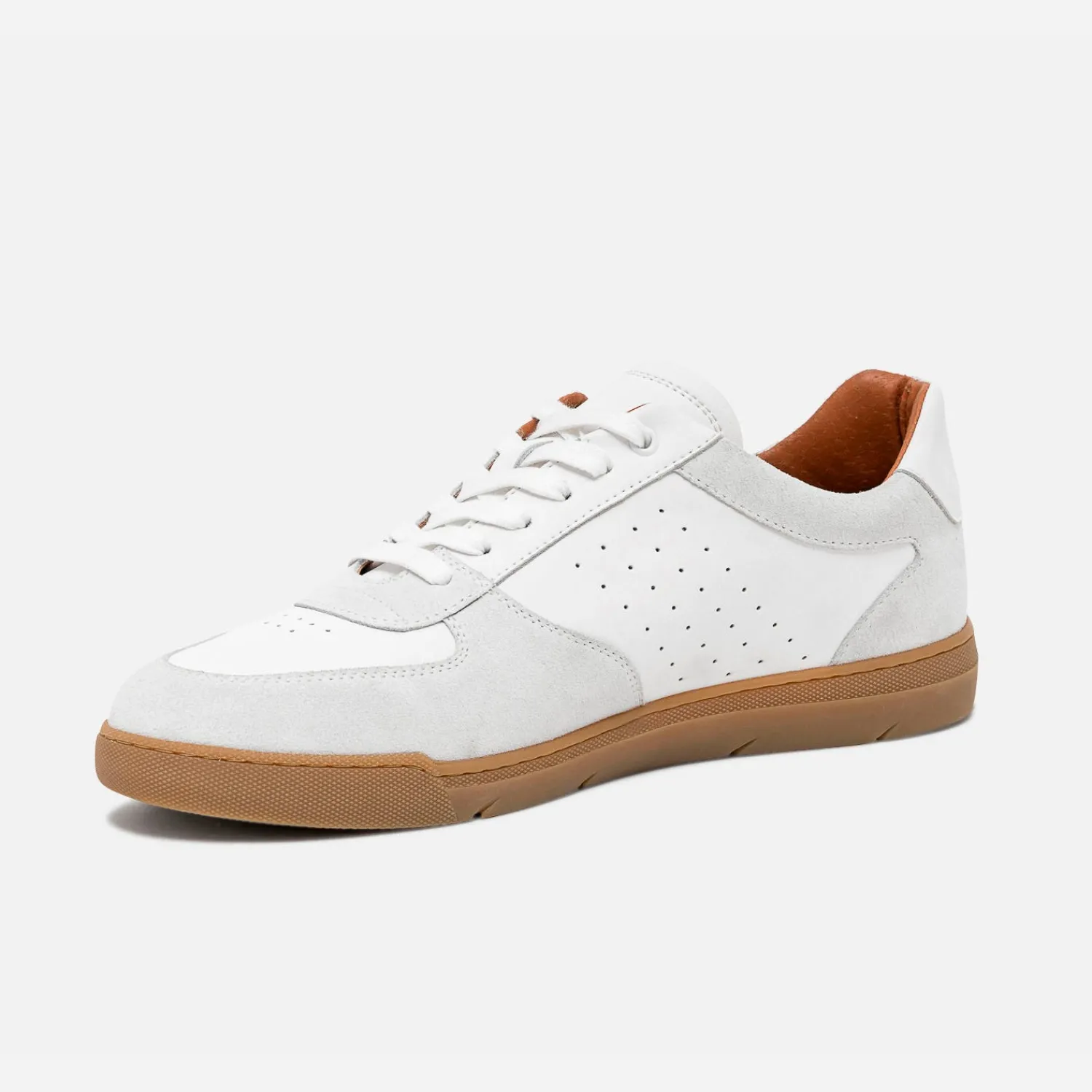 Eram Baskets/Tennis^Tennis he en cuir détails gris clair BLANC