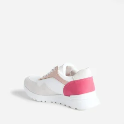 Eram Baskets^Tennis blanche, et grise semelle amovible ROSE
