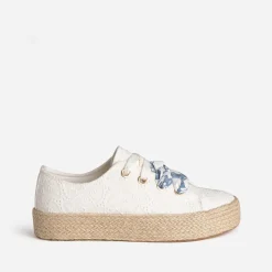 Eram Baskets^Tennis blanche toile avec broderies DIVERS