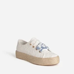 Eram Baskets^Tennis blanche toile avec broderies DIVERS