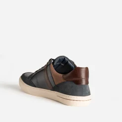 Eram Baskets/Tennis^Tennis bleu en cuir MARINE