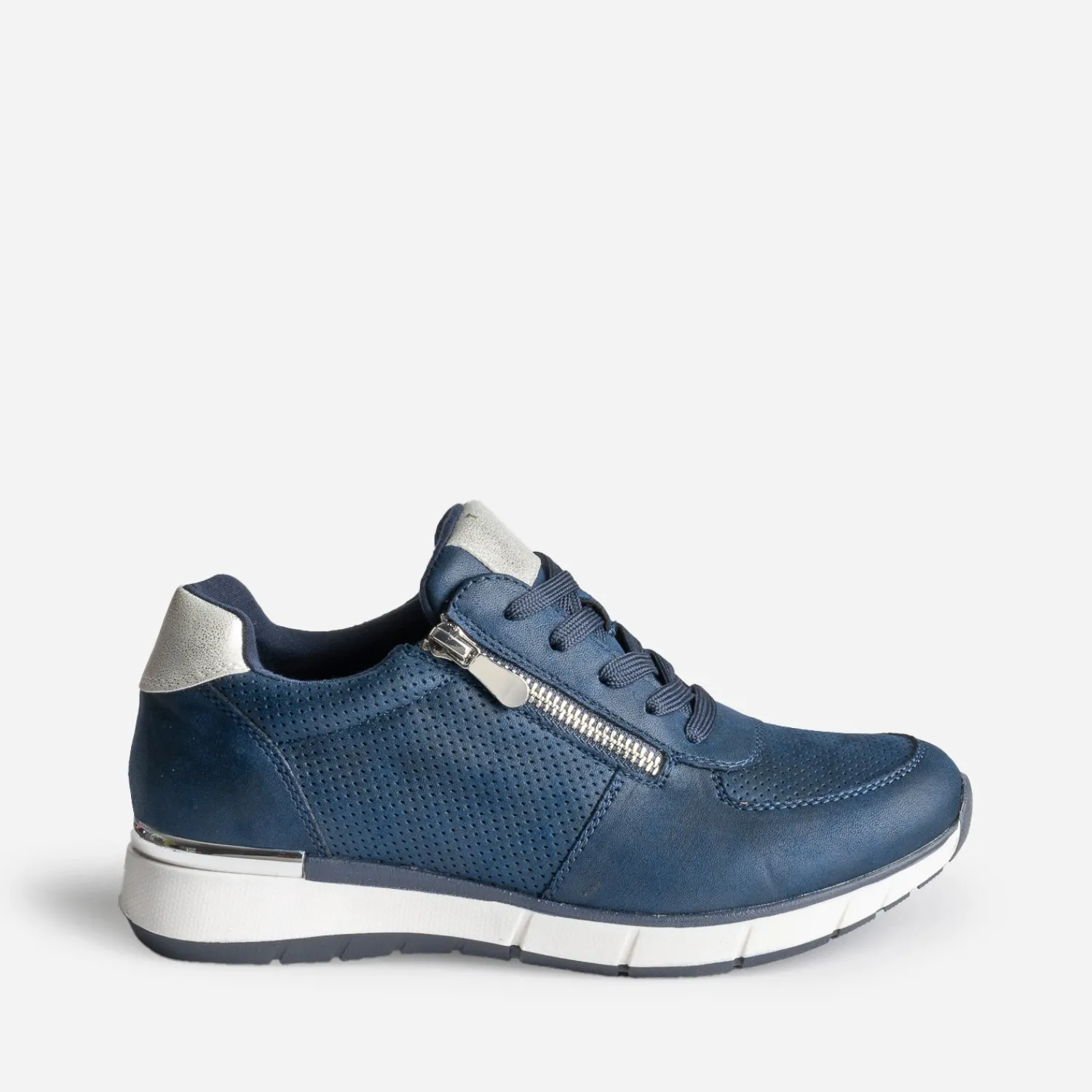 Eram Baskets^Tennis bleu perforée MARINE
