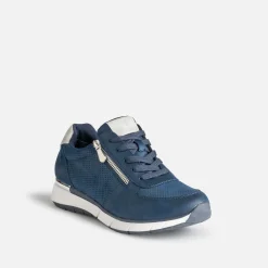 Eram Baskets^Tennis bleu perforée MARINE