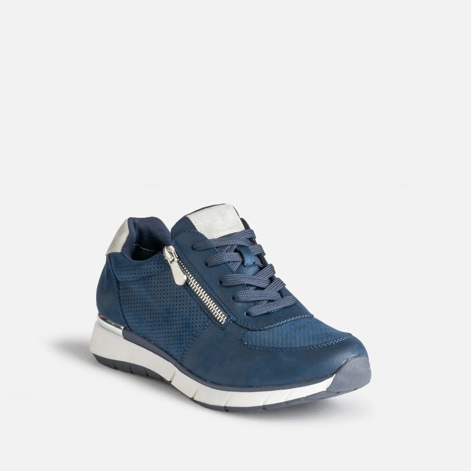 Eram Baskets^Tennis bleu perforée MARINE