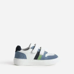 Buggy Baskets^Tennis blanc, , vert cuir BLEU
