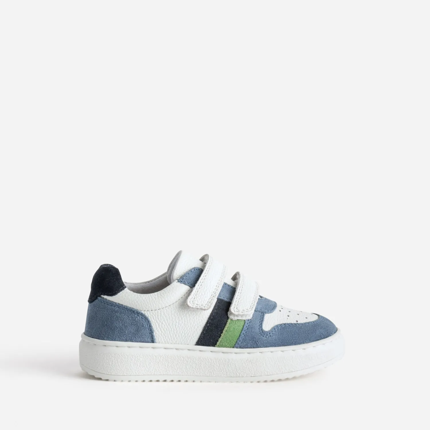 Buggy Baskets^Tennis blanc, , vert cuir BLEU