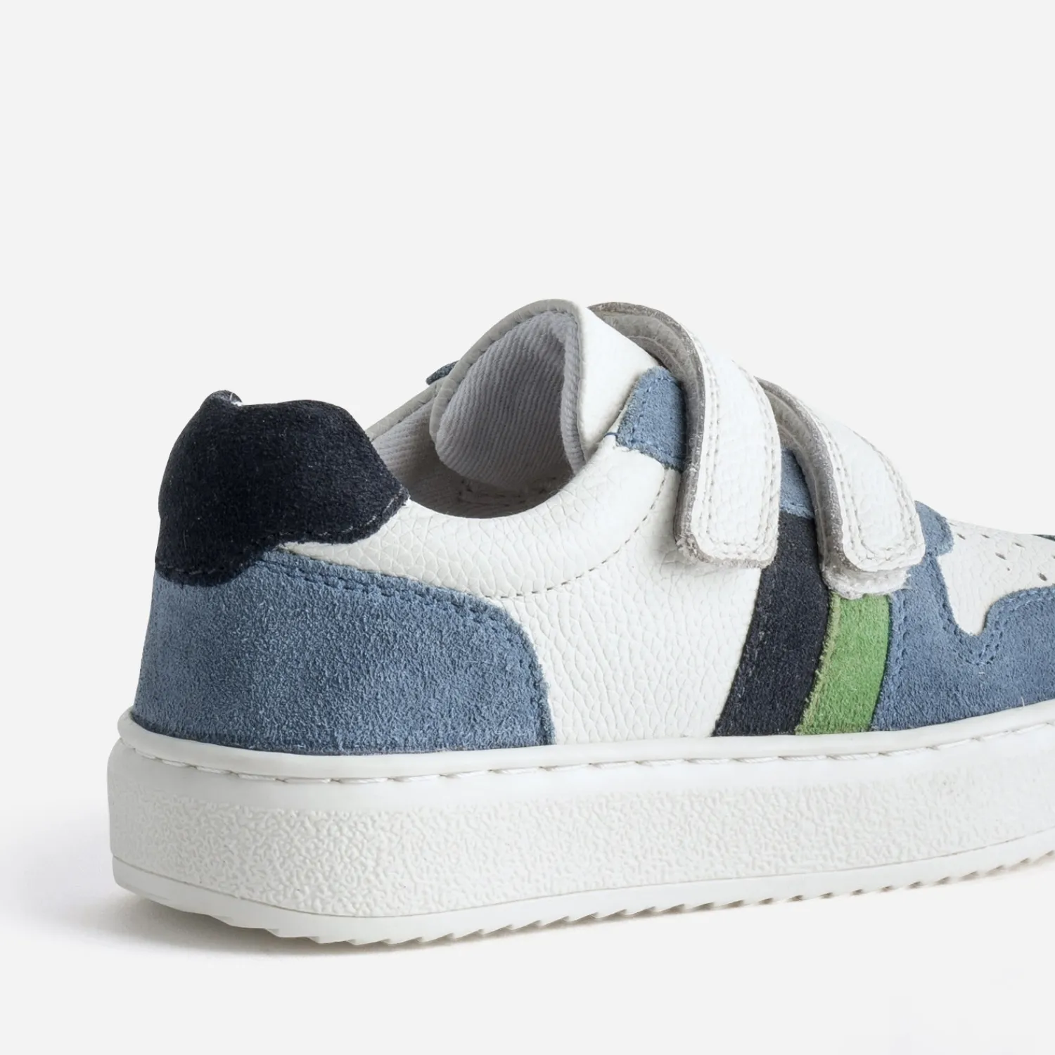 Buggy Baskets^Tennis blanc, , vert cuir BLEU