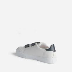 Buggy Baskets^Tennis he à scratchs marine BLANC