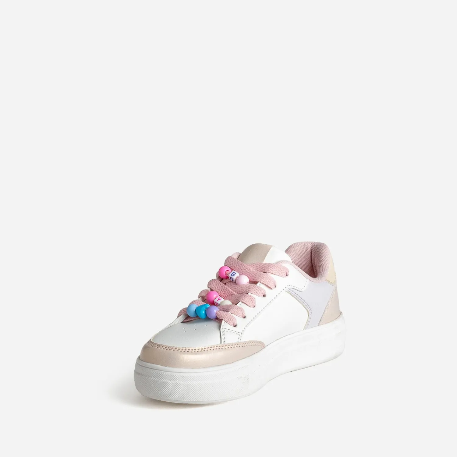 Buggy Baskets^Tennis blanche et pastel détails perles MULTICOLORE