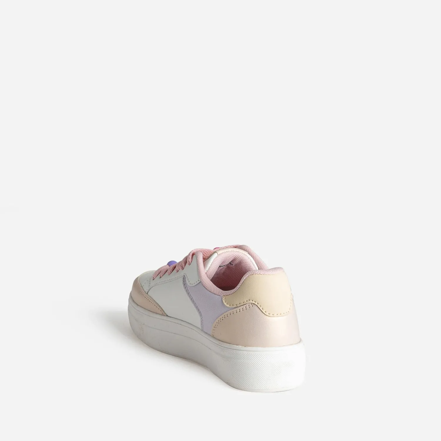 Buggy Baskets^Tennis blanche et pastel détails perles MULTICOLORE