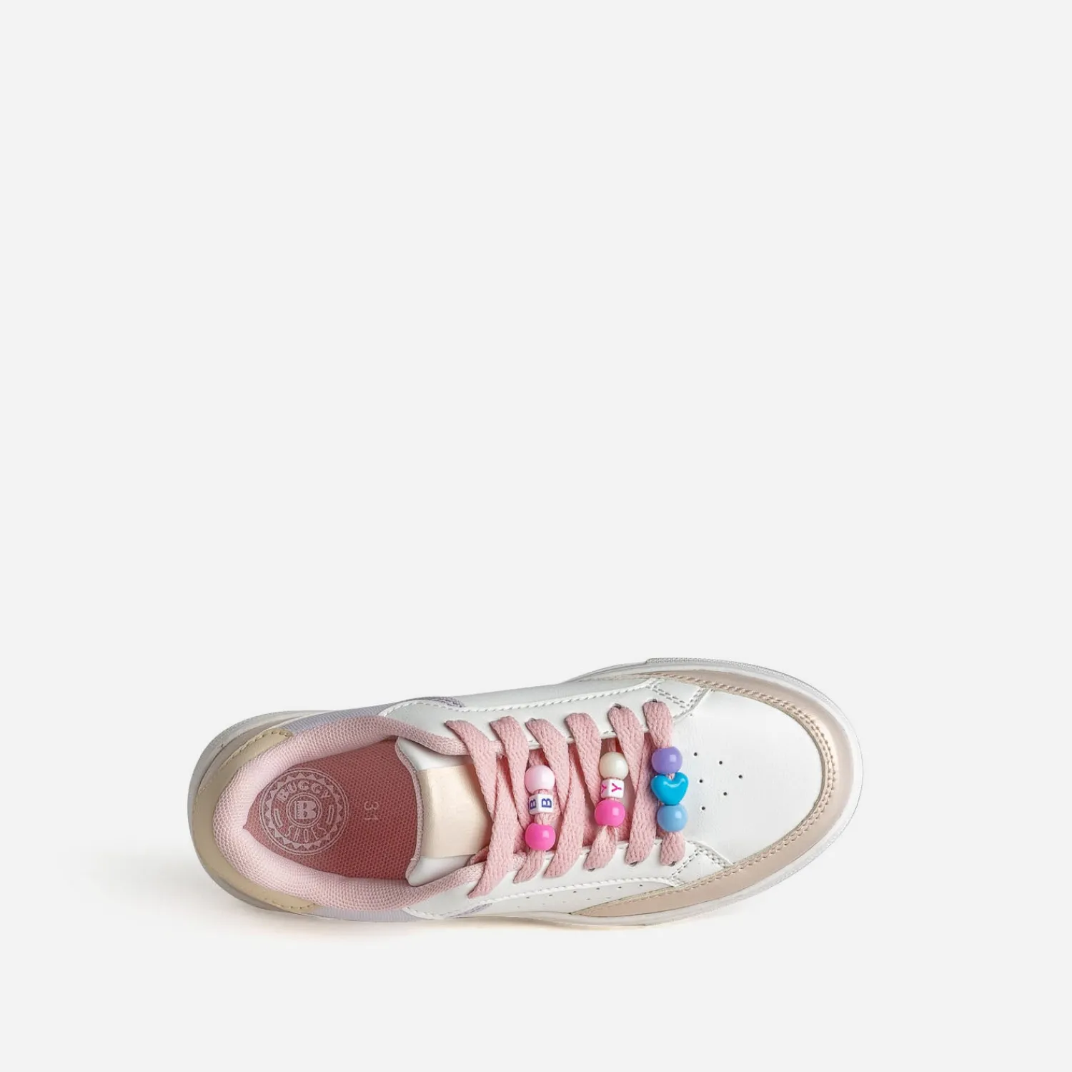 Buggy Baskets^Tennis blanche et pastel détails perles MULTICOLORE