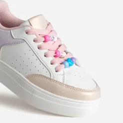 Buggy Baskets^Tennis blanche et pastel détails perles MULTICOLORE