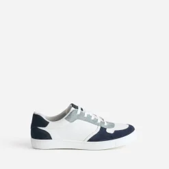 Buggy Baskets^Tennis he, marine et bleu grisé BLANC