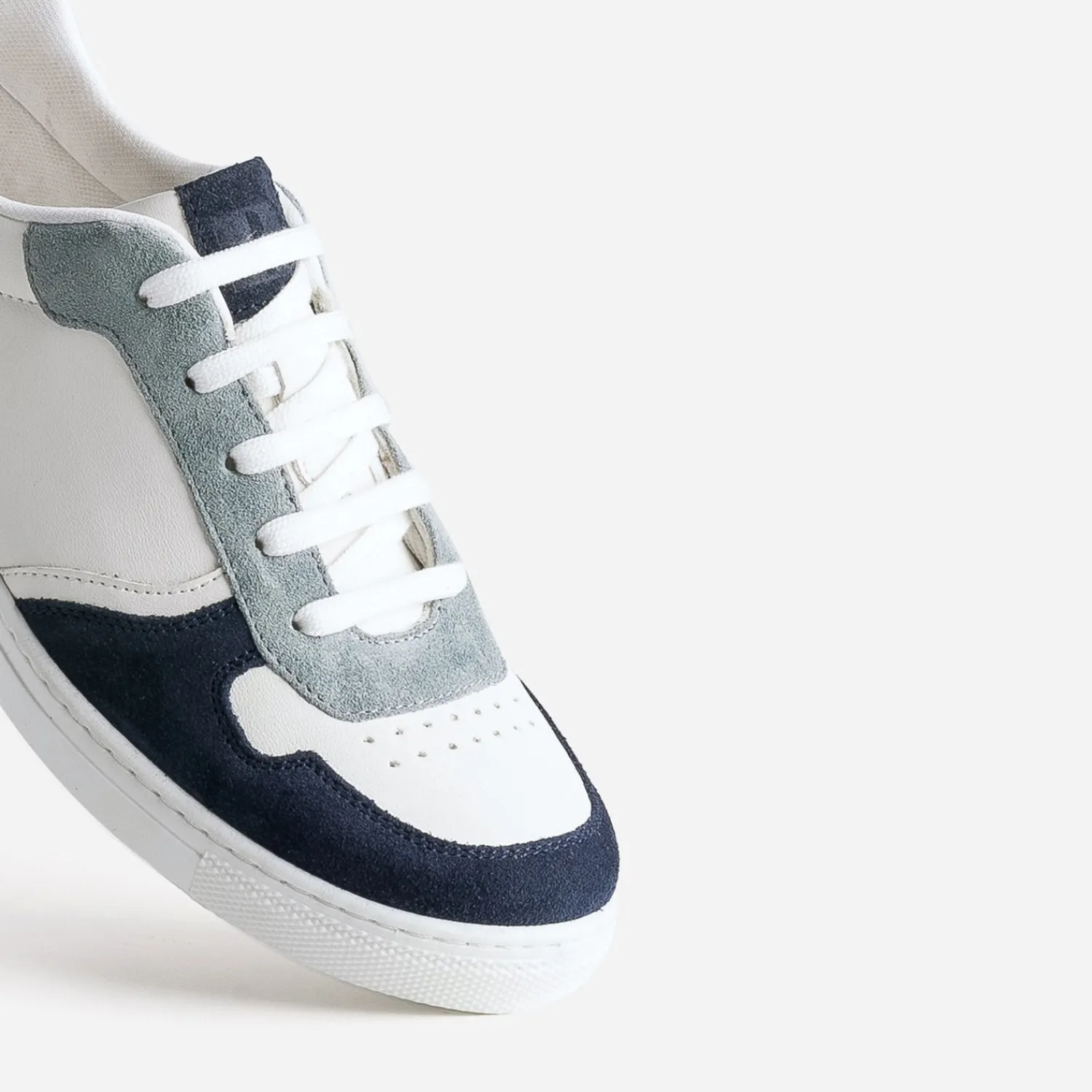 Buggy Baskets^Tennis he, marine et bleu grisé BLANC