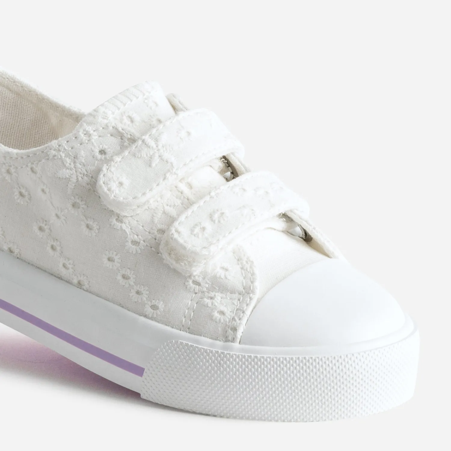 Buggy Baskets^Tennis he toile broderie anglaise BLANC