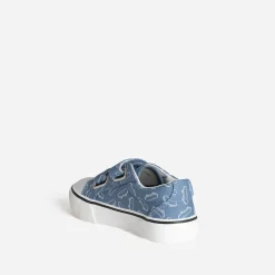 Buggy Baskets^Tennis e toile motif skates à scratchs BLEU