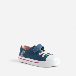 Buggy Baskets^Tennis e toile motif perroquets BLEU