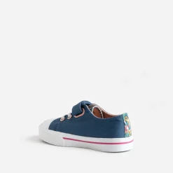 Buggy Baskets^Tennis e toile motif perroquets BLEU