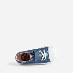 Buggy Baskets^Tennis e toile motif perroquets BLEU