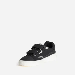Buggy Baskets^Tennis e en toile détails blancs NOIR