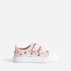 Buggy Baskets^Tennis toile imprimée cœurs ROSE