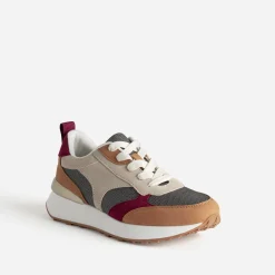 Eram Baskets^Tennis , bordeaux et beige semelle amovible CAMEL
