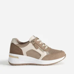 Caprice Baskets^Tennis et doré bi-matière BEIGE