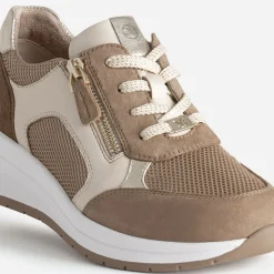 Caprice Baskets^Tennis et doré bi-matière BEIGE