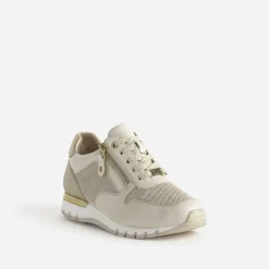 Caprice Baskets^Tennis et textile pailleté BEIGE