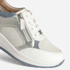 Caprice Baskets^Tennis he, argenté bi-matière BLANC