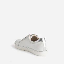 Caprice Baskets^Tennis blanche en cuir GRIS