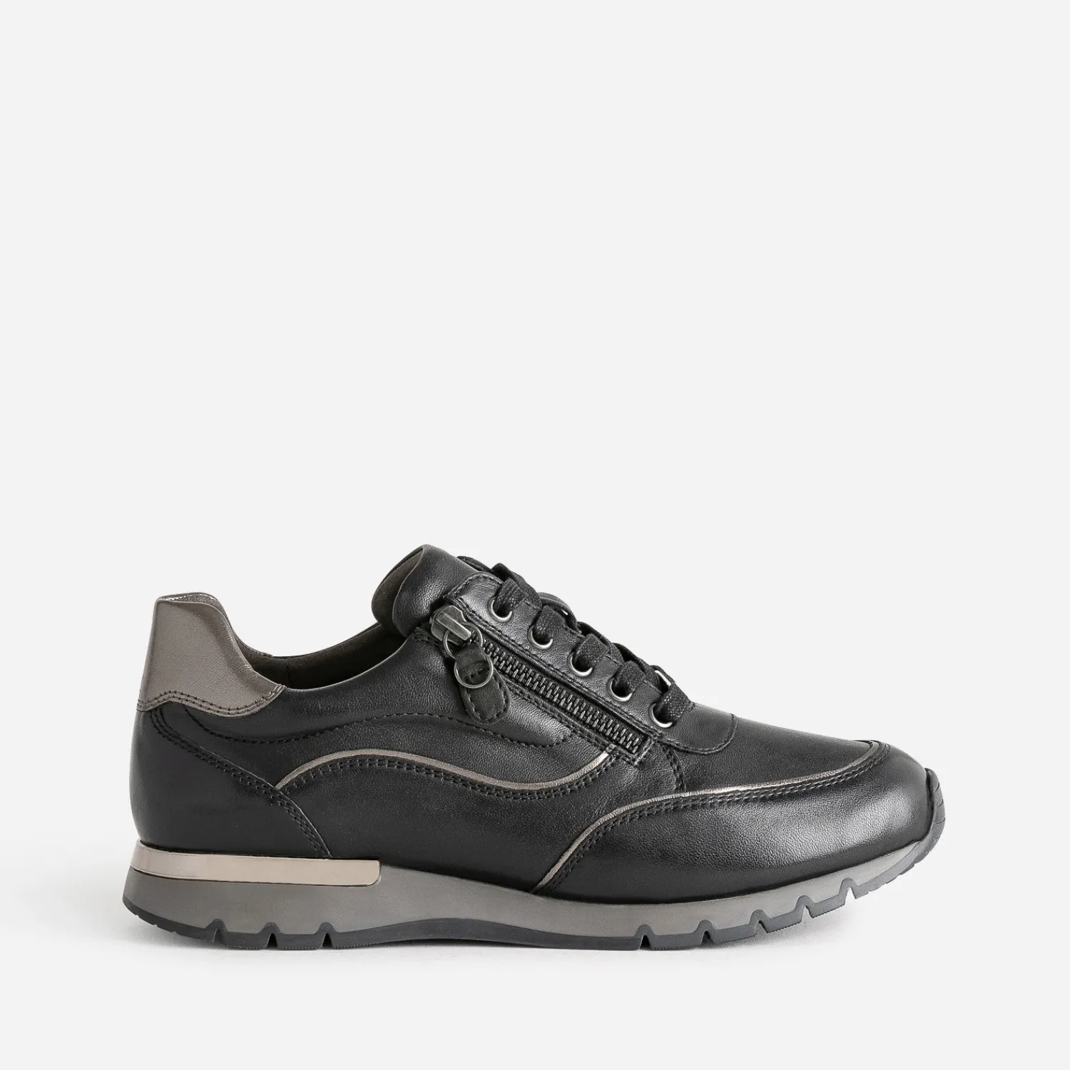 Caprice Baskets^Tennis e en cuir NOIR