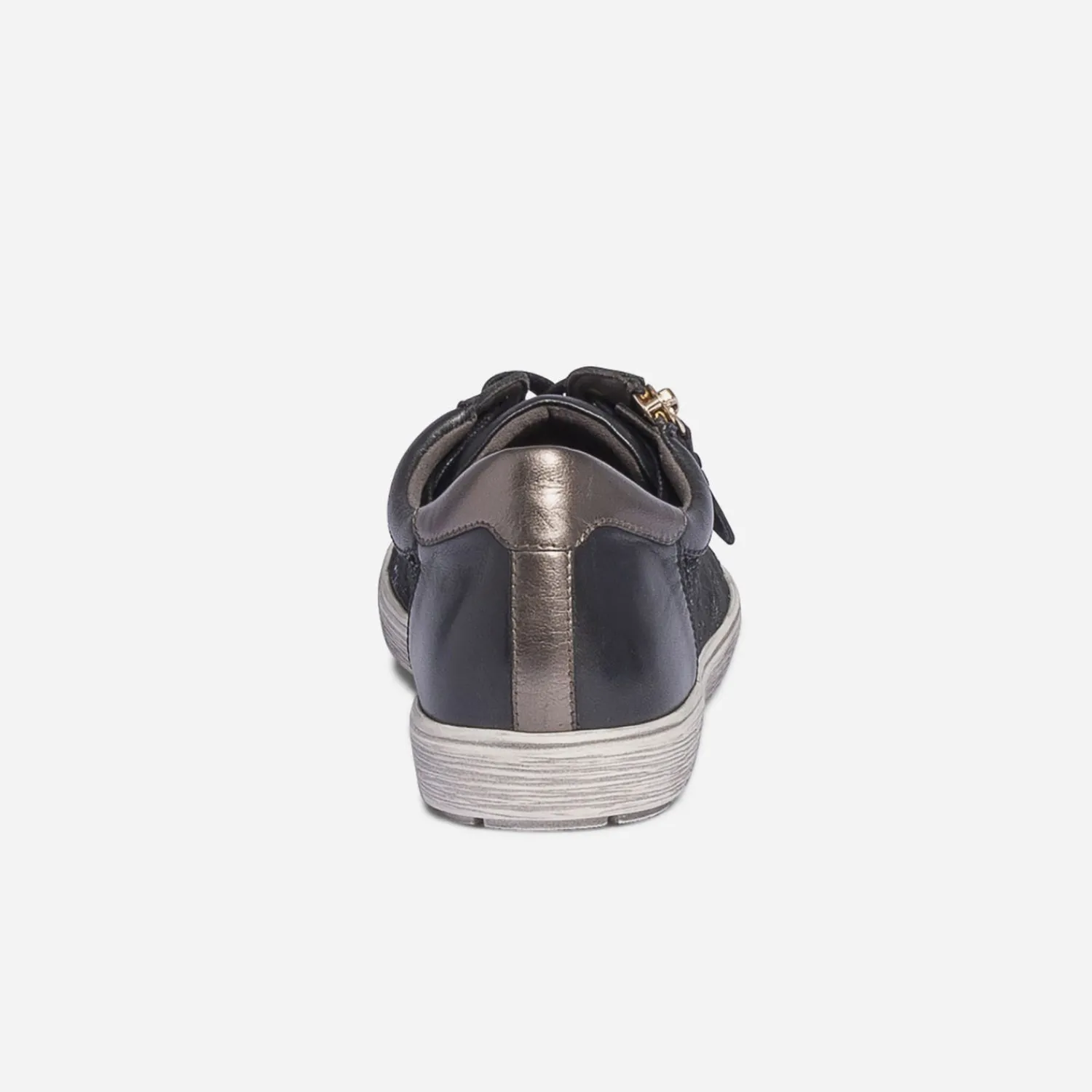 Caprice Baskets^Tennis e en cuir avec effet python NOIR