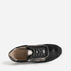 Caprice Baskets^Tennis e et bronze NOIR