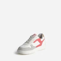 CHIPIE Baskets^Tennis he, grise et rose BLANC