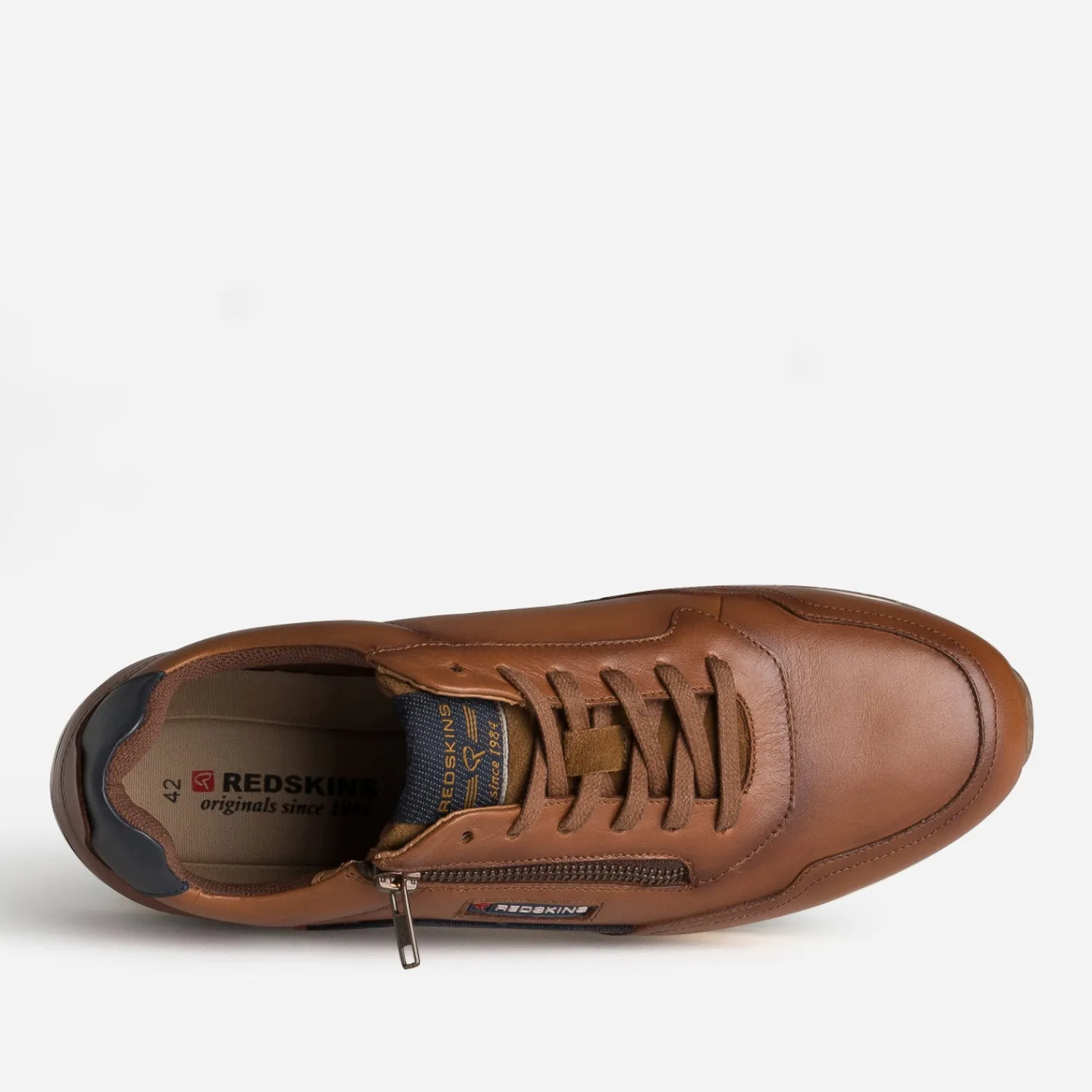 Redskins Baskets/Tennis^Tennis cuir COGNAC