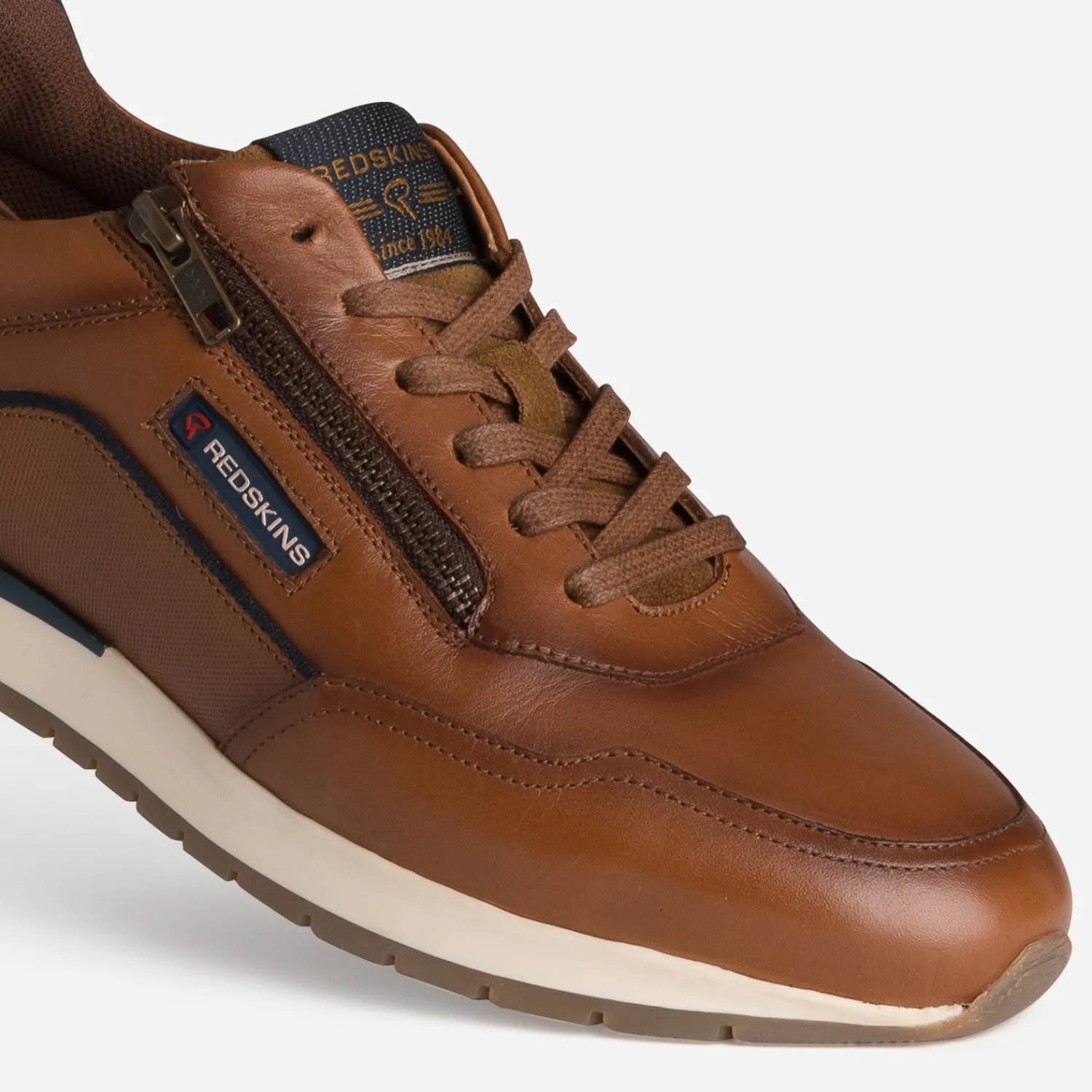 Redskins Baskets/Tennis^Tennis cuir COGNAC