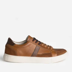 Eram Baskets/Tennis^Tennis cuir avec découpes COGNAC