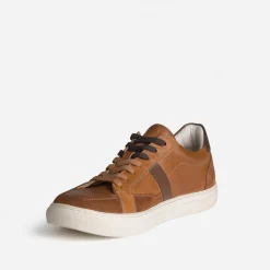 Eram Baskets/Tennis^Tennis cuir avec découpes COGNAC