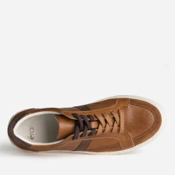 Eram Baskets/Tennis^Tennis cuir avec découpes COGNAC