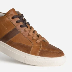 Eram Baskets/Tennis^Tennis cuir avec découpes COGNAC