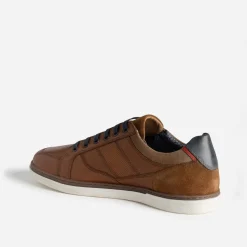 Eram Baskets/Tennis^Tennis cuir contrefort bleu marine COGNAC