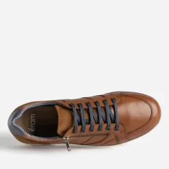 Eram Baskets/Tennis^Tennis cuir contrefort bleu marine COGNAC