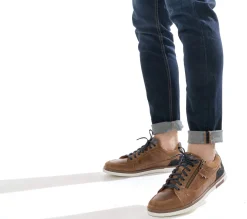 Eram Baskets/Tennis^Tennis en cuir COGNAC