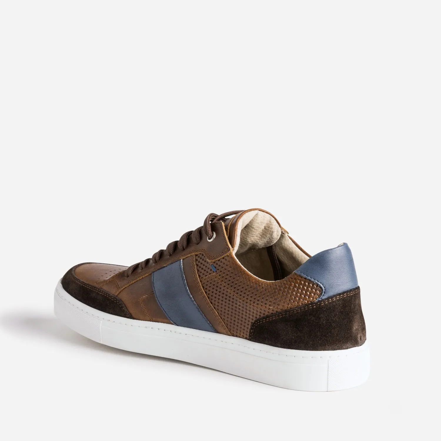 Eram Baskets/Tennis^Tennis en cuir détails couleurs COGNAC